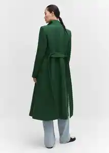 Abrigo Sirenita Verde Talla L Mujer Mango