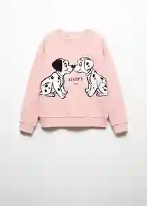 Buzo Sudadera Happy Rosa Talla 10 Niña Mango