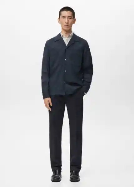 Sobrecamisa Milton Navy Talla XS Hombre Mango