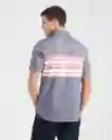 Camiseta Striped Pre-Dyed Azul Dark Ultra Oscuro T. L Chevignon