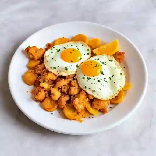 Chicharrón con huevos