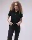  Camiseta Polo Mujer Negro Talla Xl 600D007 AMERICANINO 