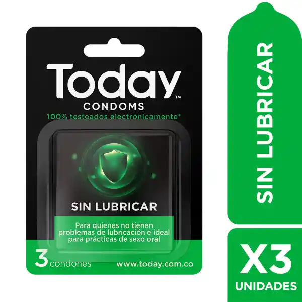 Today Condoms sin Lubricar 3 Und