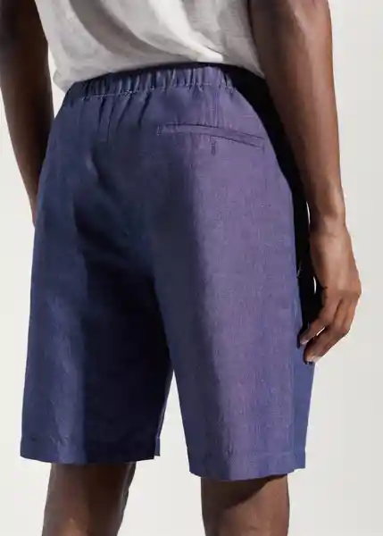 Bermuda Alfonso Navy Talla 38 Hombre Mango