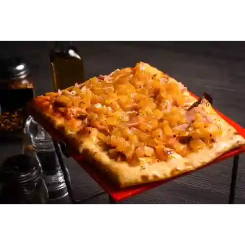 Pizza hawaiana + bebida