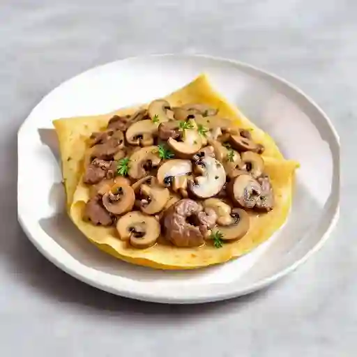 Lomo en salsa stroganoff