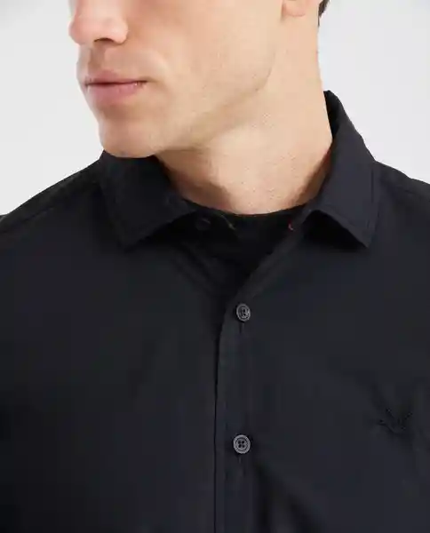 Camiseta Spread Neck Negro Sombrío Ultra Oscuro T. M Chevignon