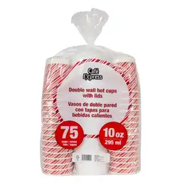 Café Express Vaso Térmico Desechable Con Tapa 10 oz