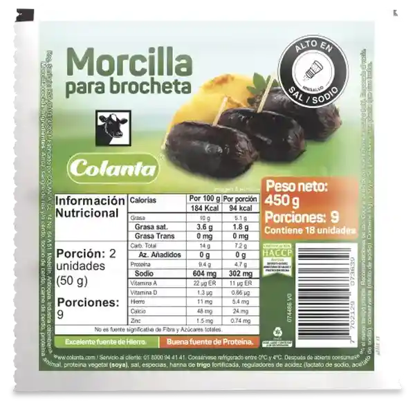 Colanta Morcilla Brocheta