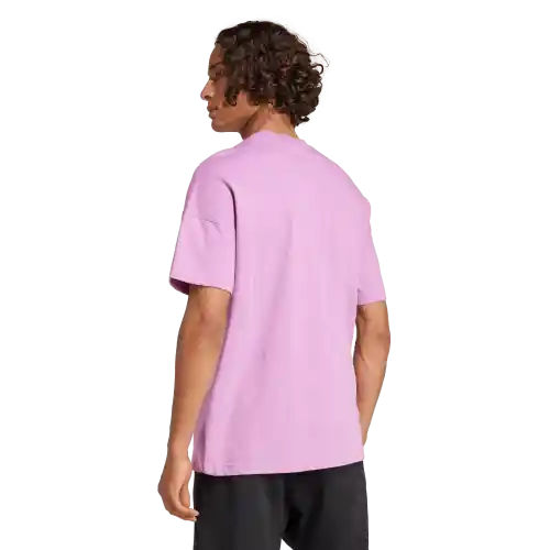 Adidas Camiseta Manga Corta Lifestyle Hombre Morado Talla M
