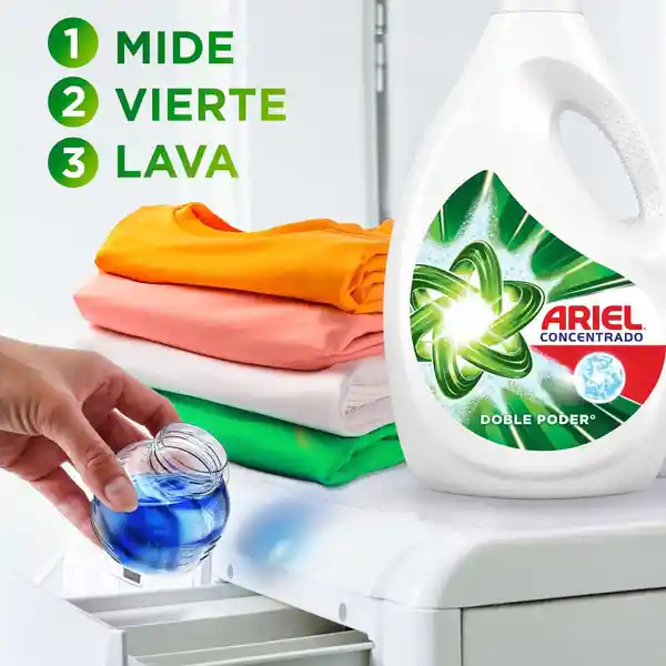 Detergente Liquido Ariel Doble Poder de 2.84L Jabon para Ropa