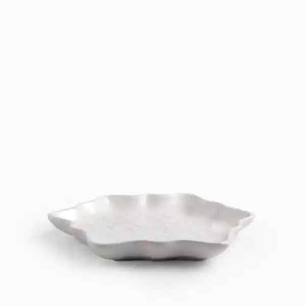Plato Snowflake Blanco 24 cm Ambiente Gourmet