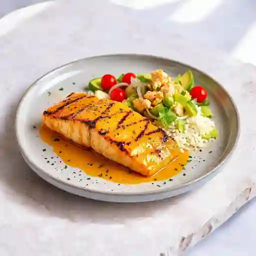 Salmon en salsa de maracuya