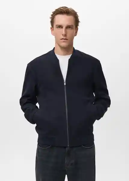 Buzo Sudadera Alludiab Navy Talla M Hombre Mango