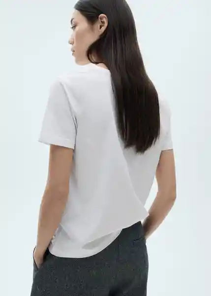 Camiseta Chalaca Blanco Talla S Mujer Mango