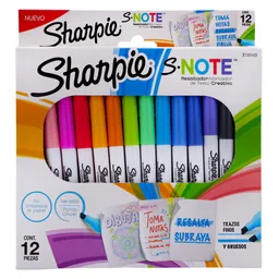 Sharpie Resaltador S-Note Pastel Caja X 12