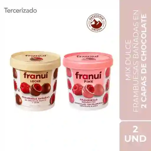 Combo Mix Dulce Frambuesas Bañadas en 2 Capas de Chocolate