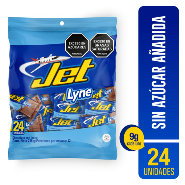 Jet Lyne Chocolate Con Leche Mini 216g