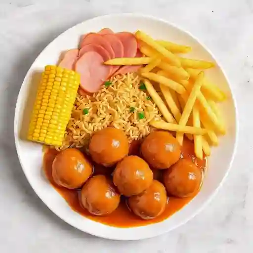 Arroz Paisa con Cerdo Agridulce