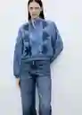 Chaqueta Puzzle Azul Talla S Mujer Mango