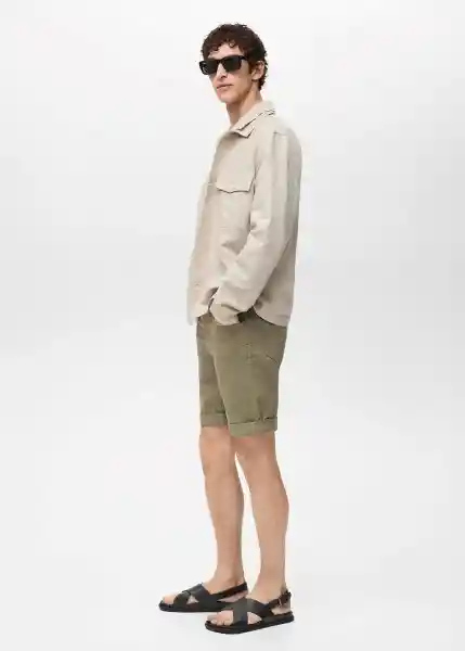Bermuda Nepto Khaki Talla 42 Hombre Mango