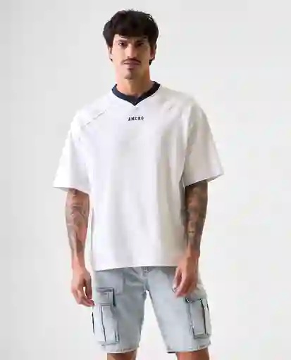 Camiseta Hombre Blanco Talla L 842G005_BLA110601 Americanino