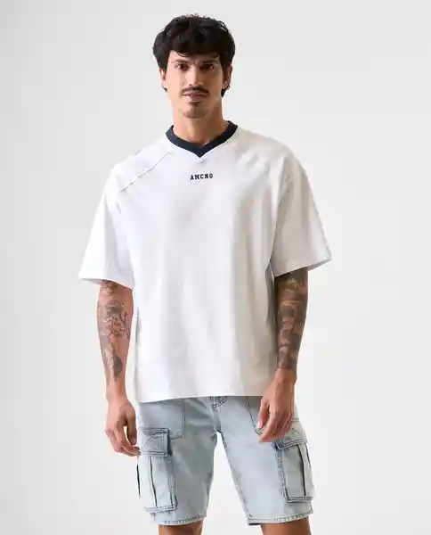 Camiseta Hombre Blanco Talla L 842G005_BLA110601 Americanino