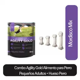 Combo Agility Gold Perro Pequeños Adultos + Hueso Perro