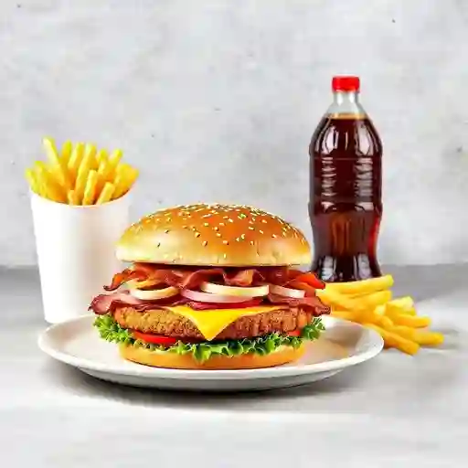 Combo de Hamburguesa Loca de Pollo