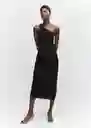 Vestido Rio Negro Talla M Mujer Mango