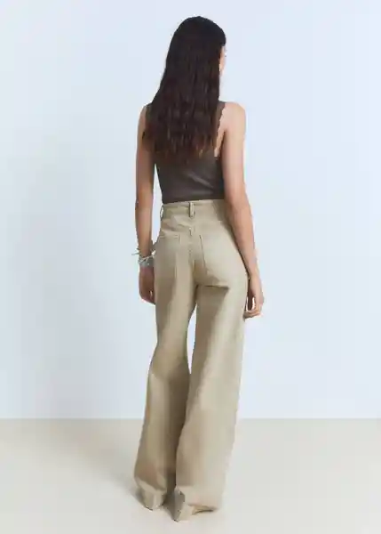 Jean Bea Khaki Talla 36 Mujer Mango