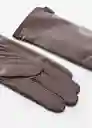 Guantes Ofelia Marrón Talla M Mujer Mango