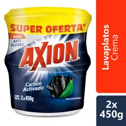 Lavaplatos en Crema Axion Carbón Activado 450 g x 2