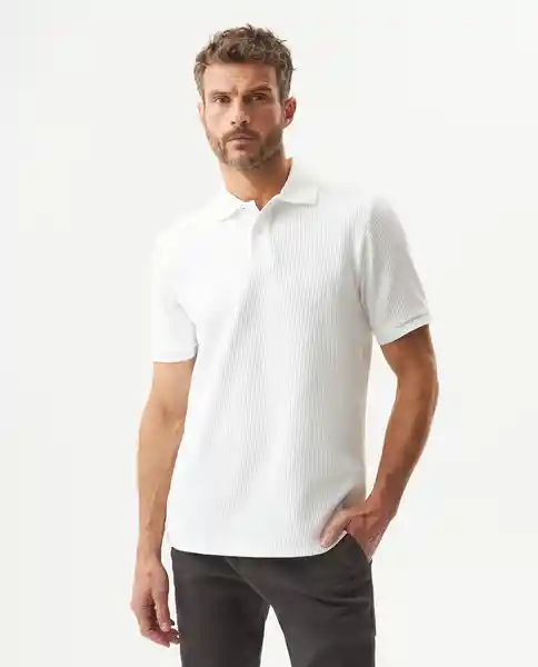 Camiseta Polo Vertical Crudo Prístino Claro M Chevignon