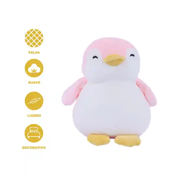 Peluche Pingüino Rosa Serie Mini Family Miniso