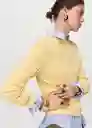 Jersey Sunny Amarillo Pastel Talla M Mujer Mango