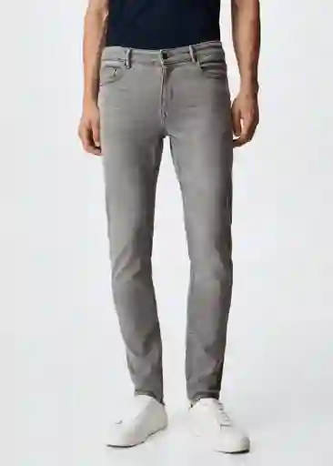 Jeans Jude Tejano Gris Talla 38 Hombre Mango