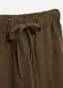 Pantalón Pijama Nuno Khaki Talla S Mujer Mango