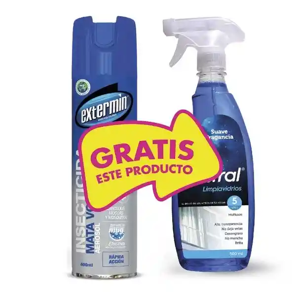 Extermin Insecticida + Limpia Vidrios