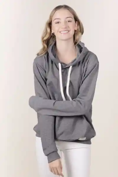 Domenica Hoodie Basic Unisex Gris Talla S