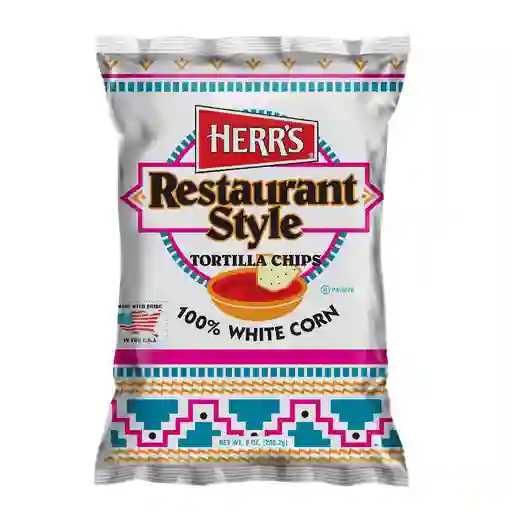 Herrs Tortilla Chips Restaurant Style White Corn