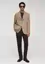 Blazer Americana Molina Beige Talla 46 Hombre Mango