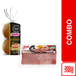 Combo Bimbo Hamburguesa Dorado + Tocineta Ahumada