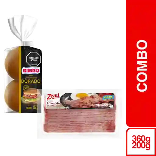 Combo Bimbo Hamburguesa Dorado + Tocineta Ahumada