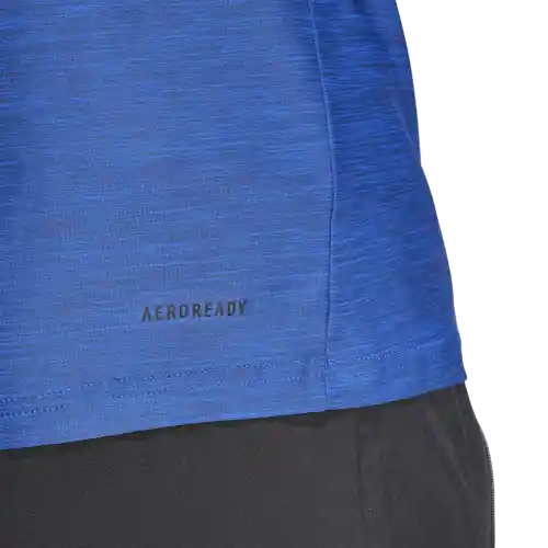 Adidas Camiseta Stretch Manga Corta Hombre Azul T L