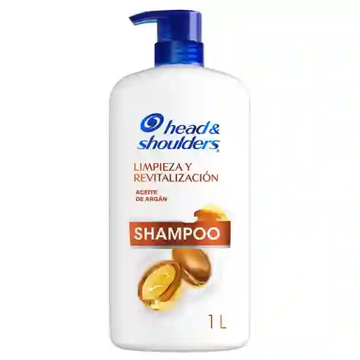 Shampoo Head Shoulders Limpieza y Revitalizacion Aceite de Argan Control Caspa Champu Head and Shoulders 1000 ml