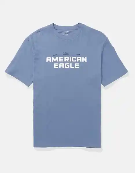 Camiseta Hombre Azul Talla Large American Eagle 01813658