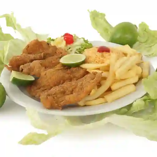 Chuleta de Pollo con Bebida