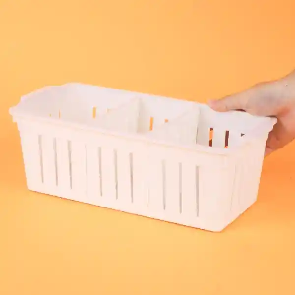 Canasta Organizador Con Divisores Blanco M Miniso