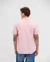 Camisa Manga Corta Para Hombre Rosado Talla L Rifle110f002